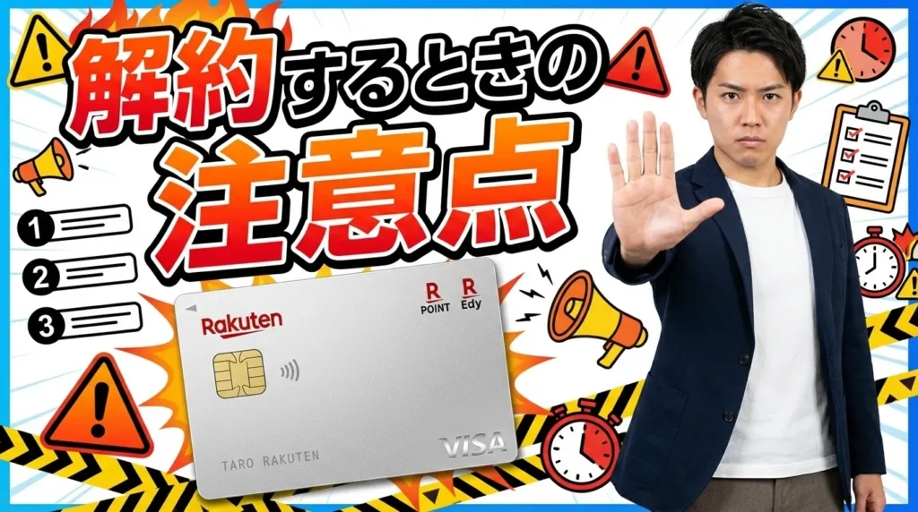楽天カードを解約する際の注意点