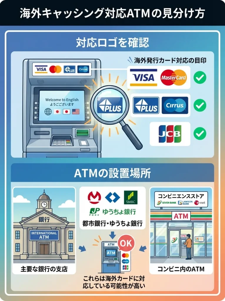海外キャッシング対応ATMの見分け方