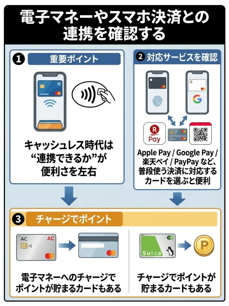 電子マネーやスマホ決済との連携を確認する