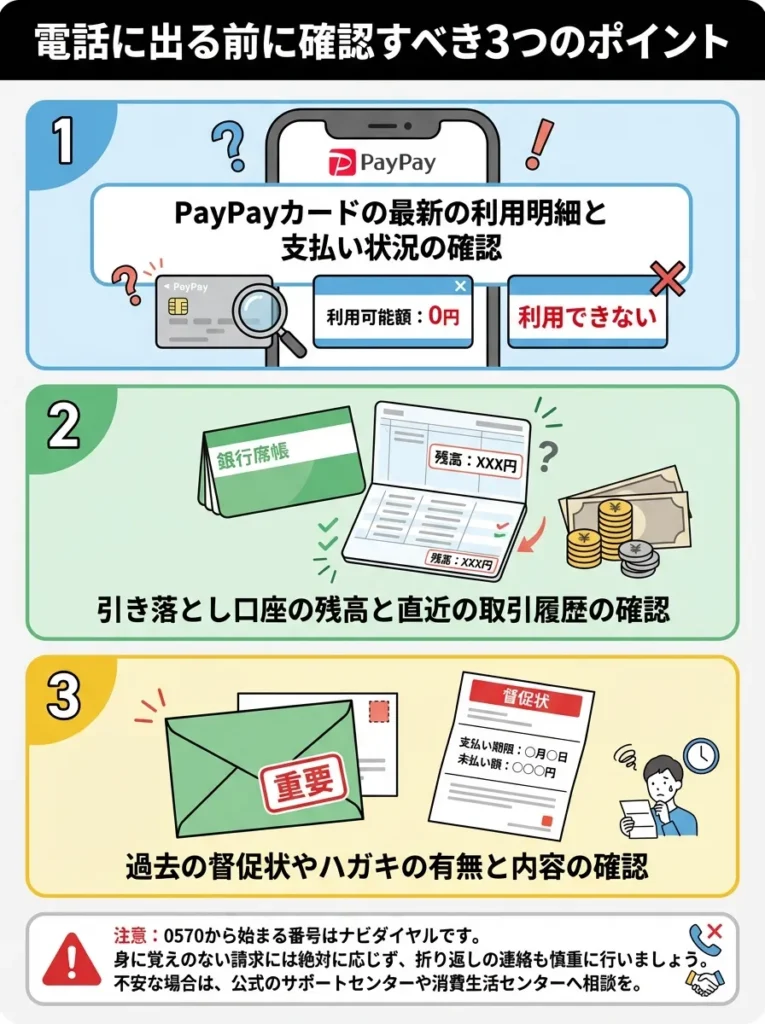 電話に出る前に確認すべき3つのポイント
