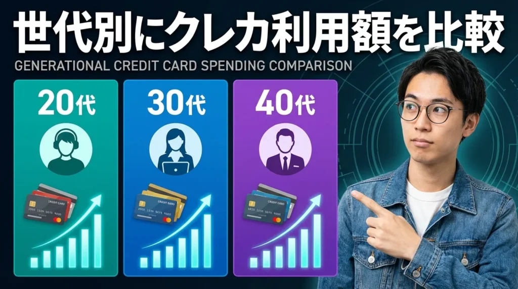 30代・40代と比較した20代のカード利用特徴