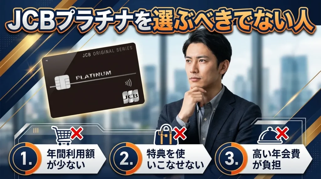こんな人は絶対にJCBプラチナを選ぶべきではない