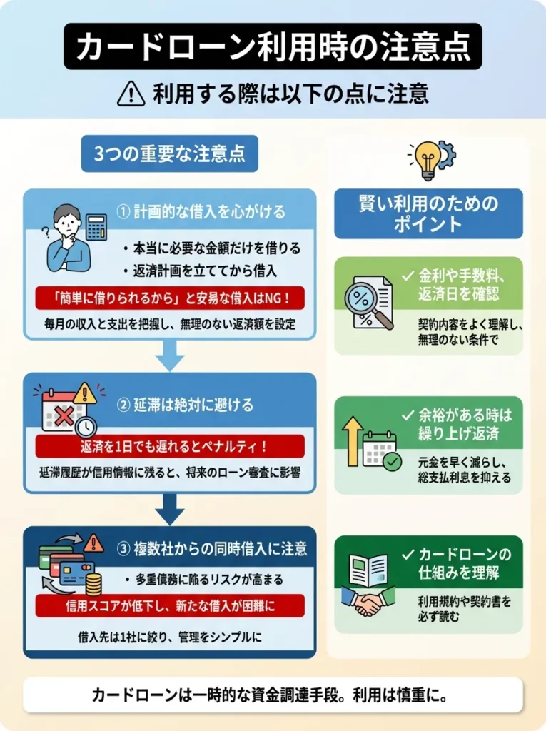 カードローン利用時の注意点