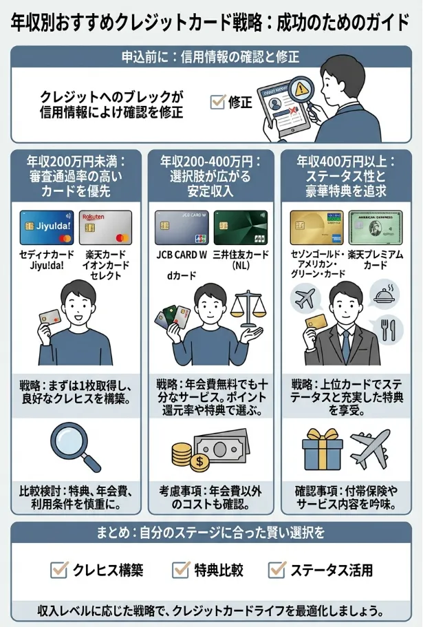 【年収別】おすすめクレジットカード戦略