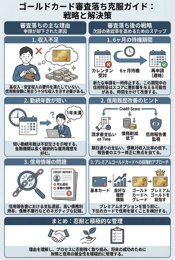 ゴールドカード審査落ち対策
