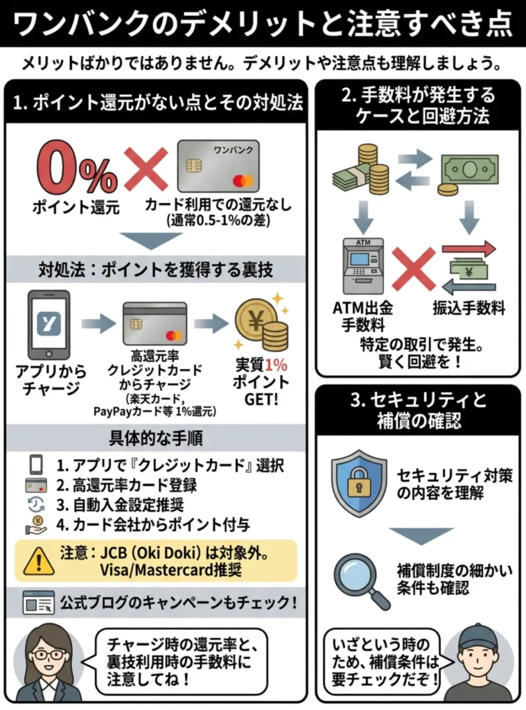 ワンバンクのデメリットと注意すべき点