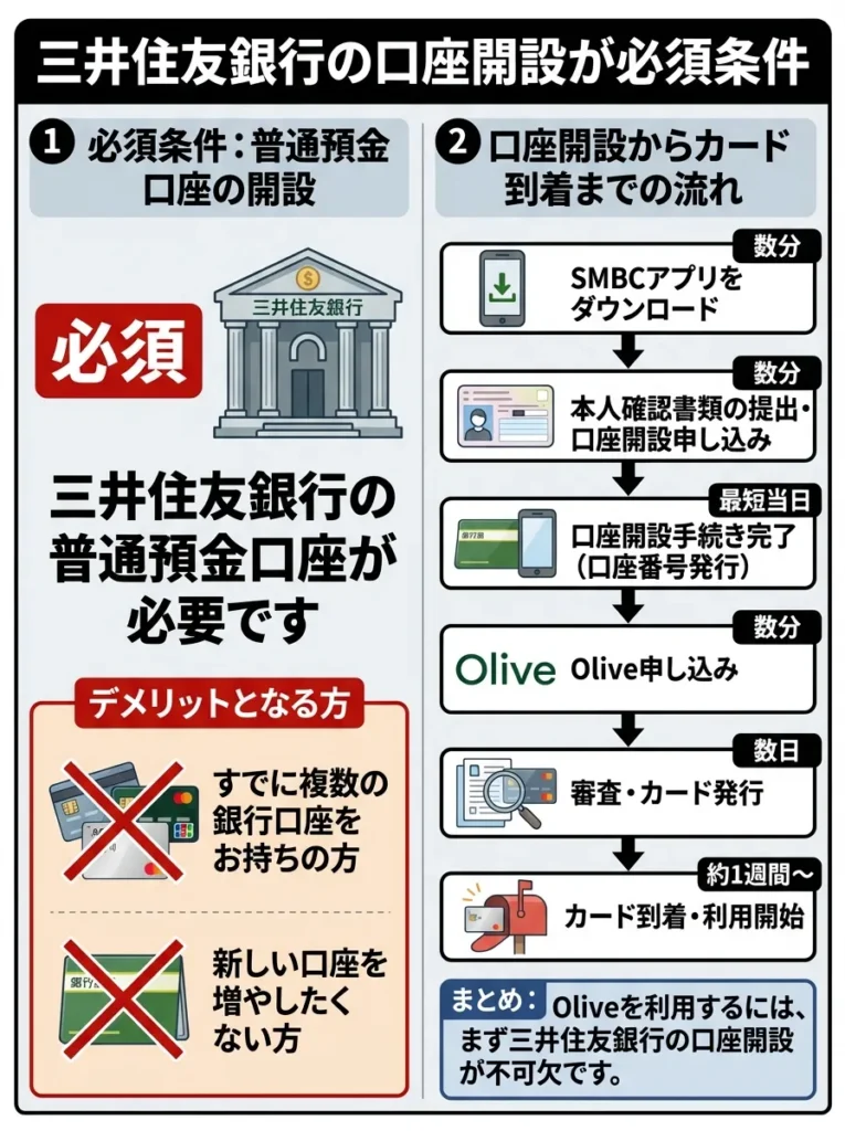 三井住友銀行の口座開設が必須