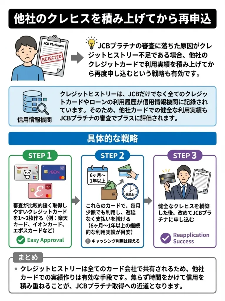 他社のクレヒスを積み上げてから再申込
