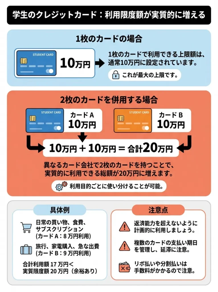 利用限度額が実質的に増える