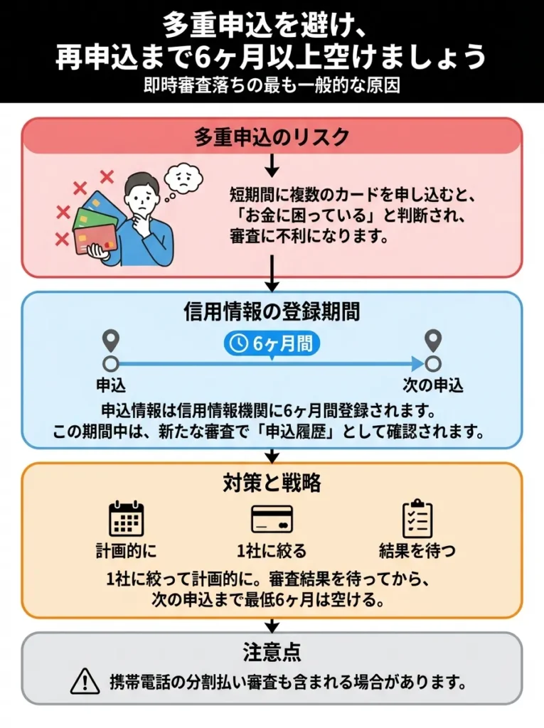多重申込を避け6ヶ月以上の間隔を空ける