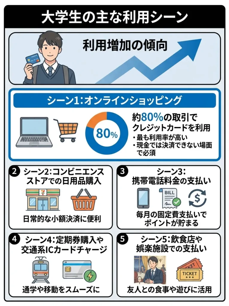 大学生の主な利用シーン