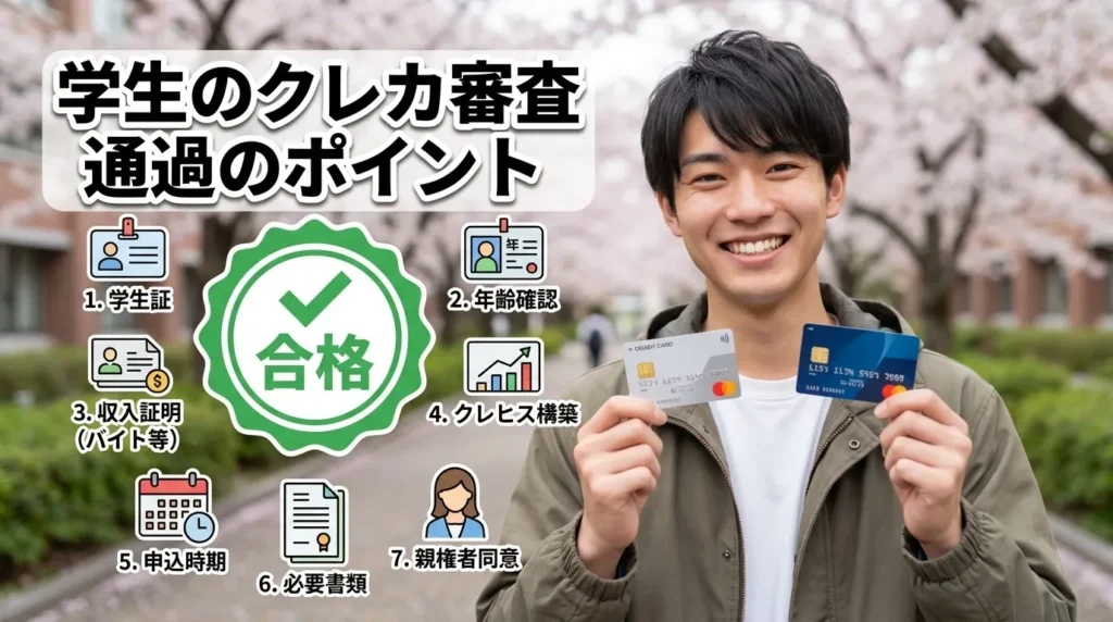 学生がクレジットカードの審査に通りやすくなる5つのコツ