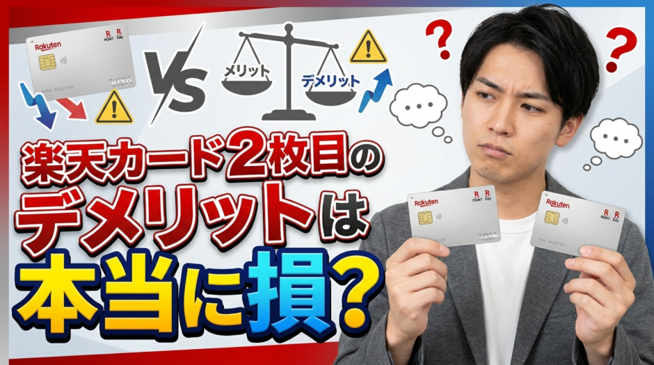 楽天カード2枚目のデメリットは本当に損なのか？6000ポイントはもらえる？なぜ勧めるのかも解説！