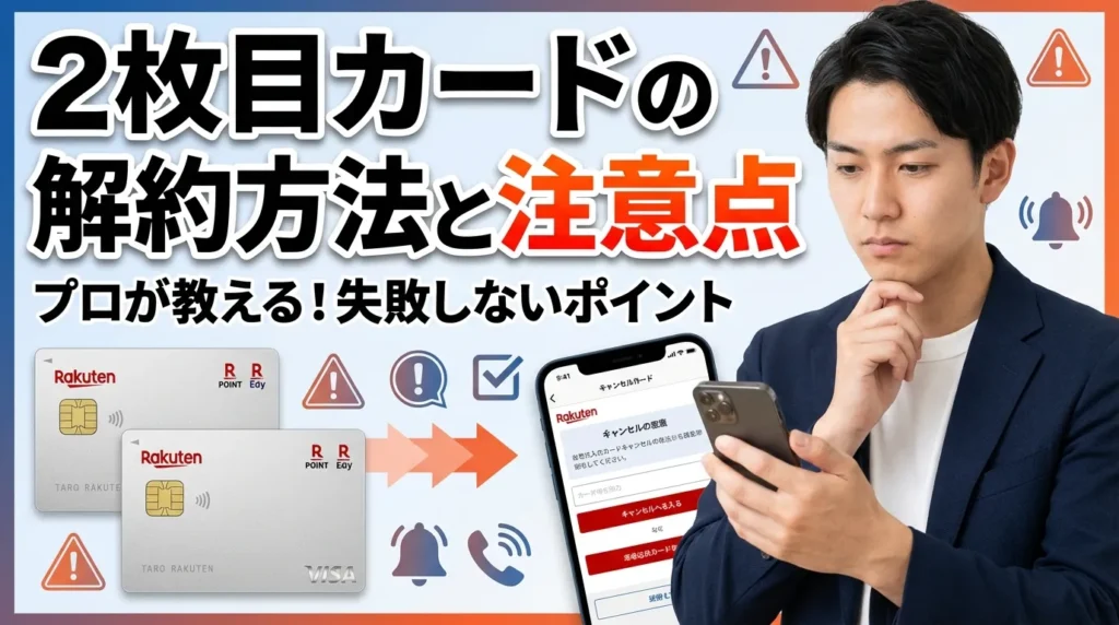 楽天カード2枚目を解約する際の手順と注意点