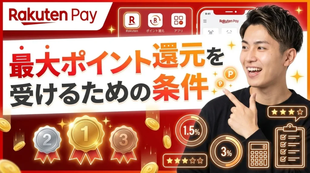 楽天ペイで最大1.5%還元を受けるための条件と方法