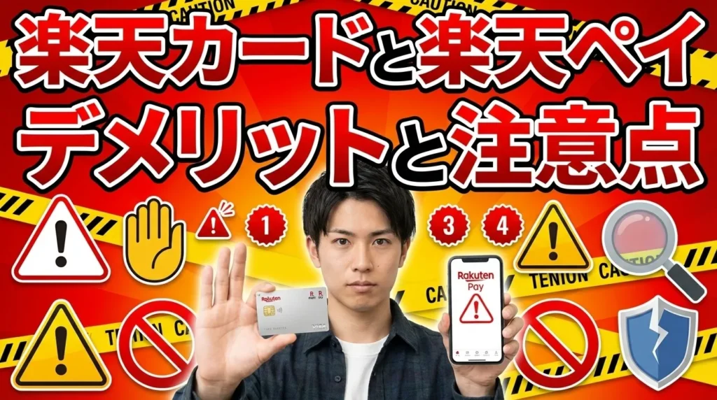 楽天ペイと楽天カードのデメリットと注意点