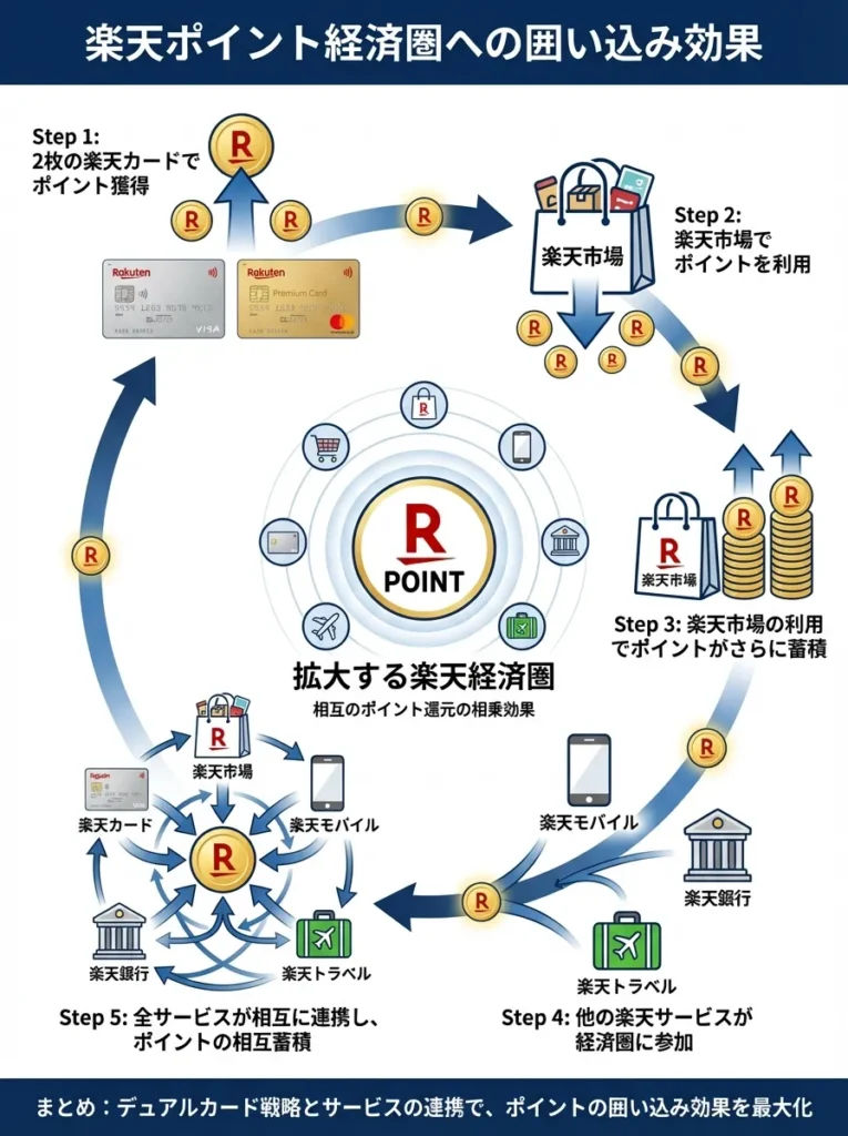 楽天ポイント経済圏への囲い込み効果