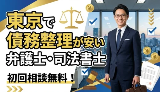 東京で債務整理が安い弁護士・司法書士22選【2026年最新】費用相場と失敗しない選び方