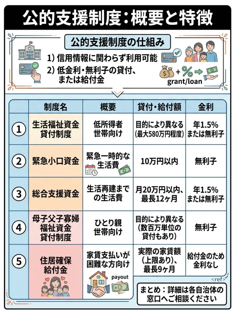 公的な支援制度を利用する