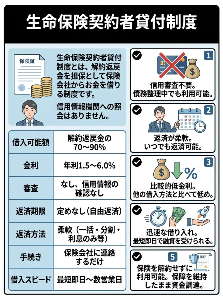 生命保険の契約者貸付制度を活用する