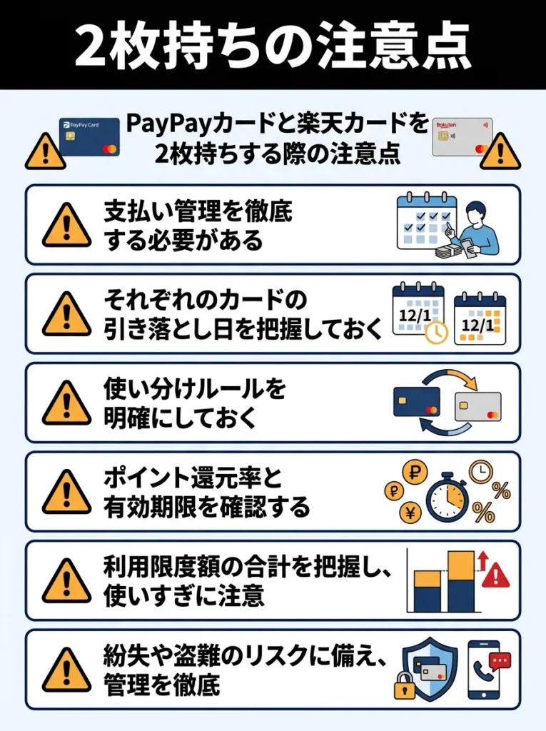 2枚持ちの注意点