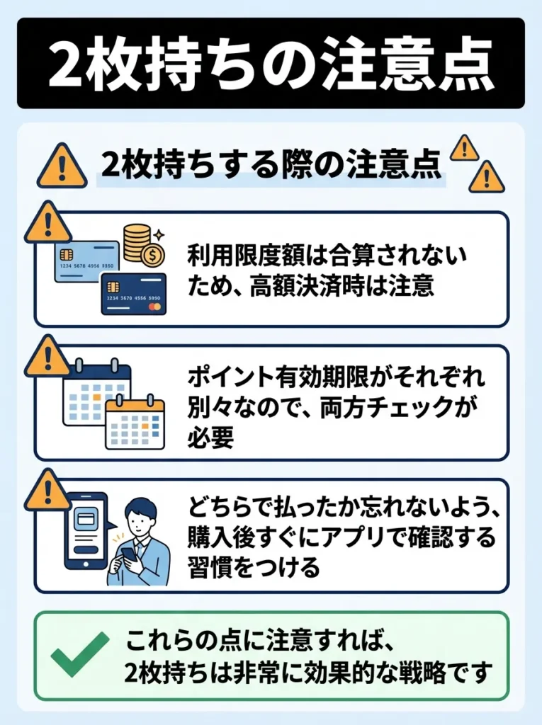 2枚持ちの注意点