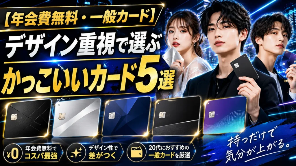 【年会費無料・一般カード】デザイン重視で選ぶかっこいいカード5選