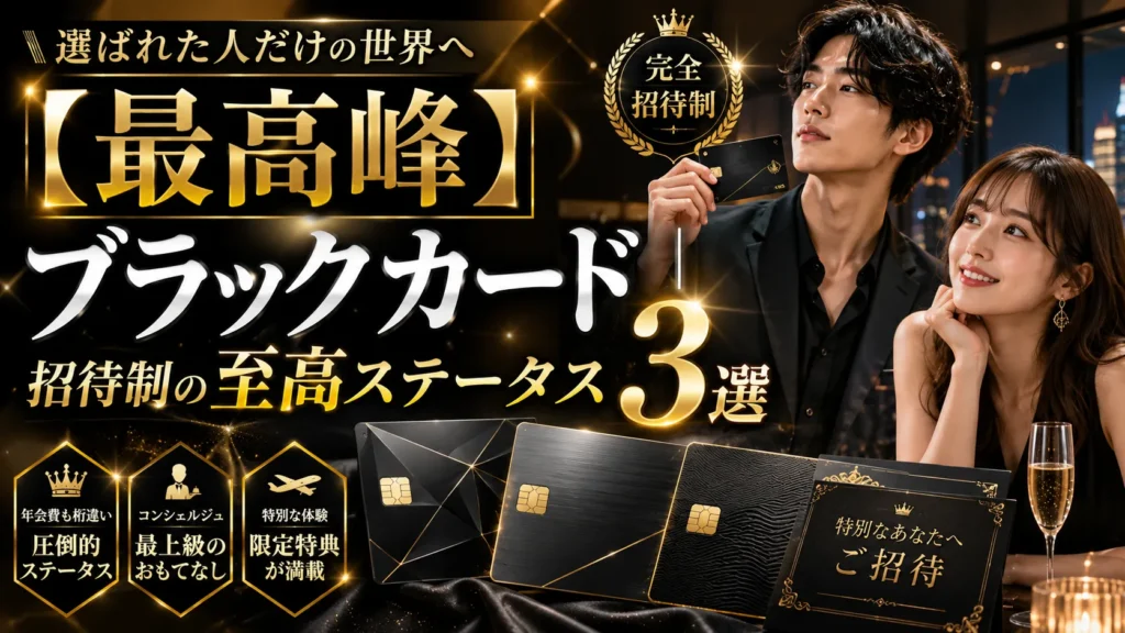 【最高峰】ブラックカード｜招待制の至高ステータス3選