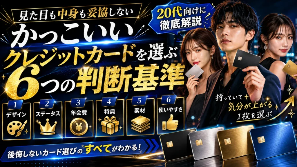 かっこいいクレジットカードを選ぶ6つの判断基準