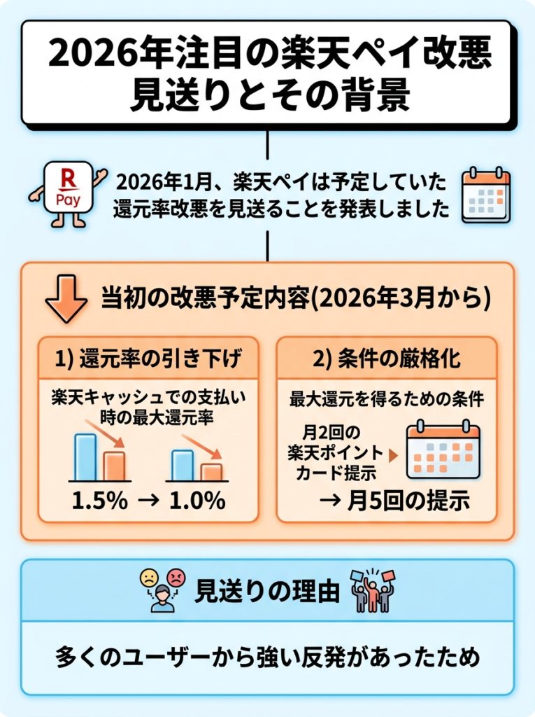 2026年注目の楽天ペイ改悪見送りとその背景