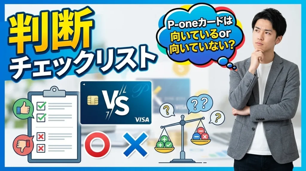 P-oneカードが向いている人・向いていない人を徹底診断