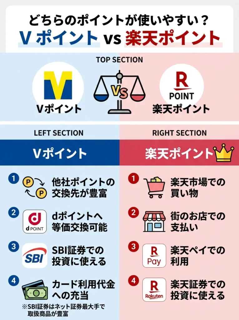 どちらのポイントが使いやすい？