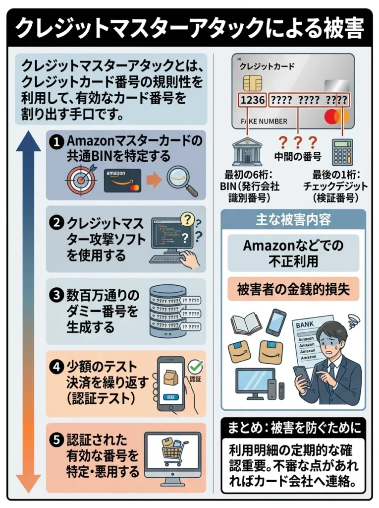 クレジットマスターアタックによる被害