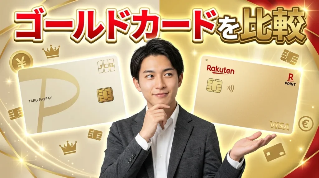 ゴールドカードの比較 PayPayカードゴールドと楽天ゴールドカード