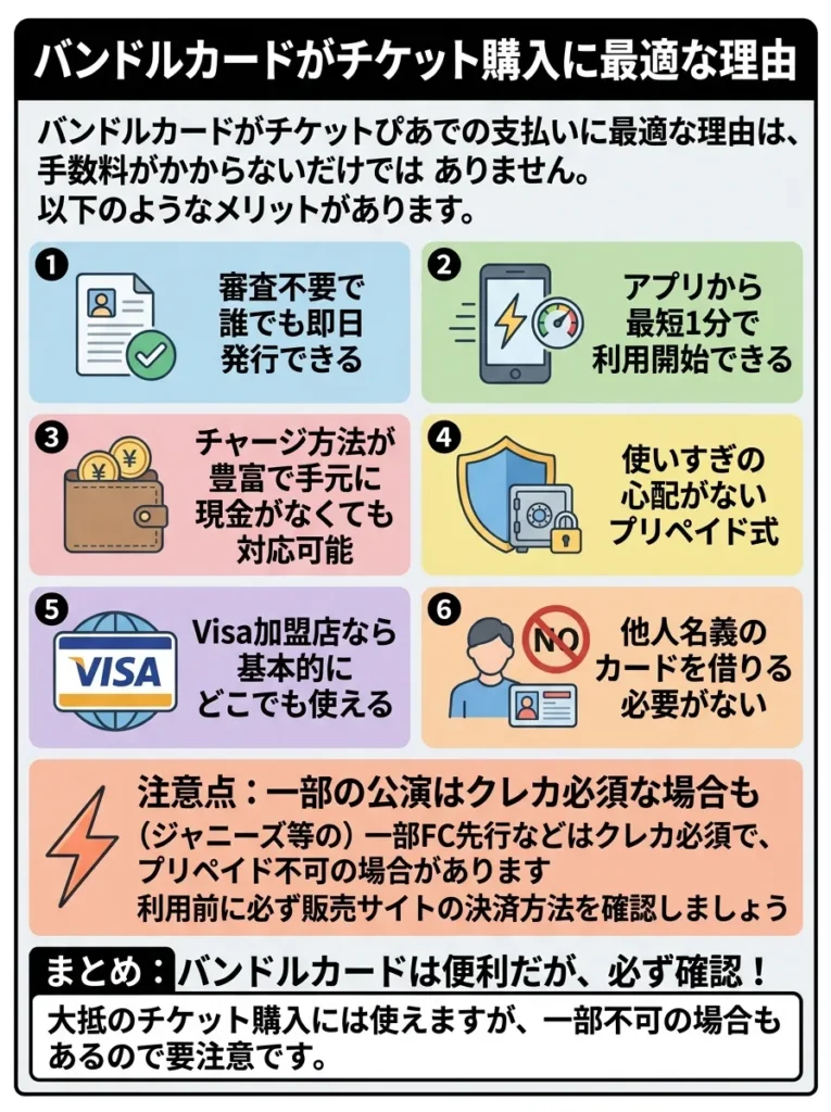 バンドルカードがチケット購入に最適な理由