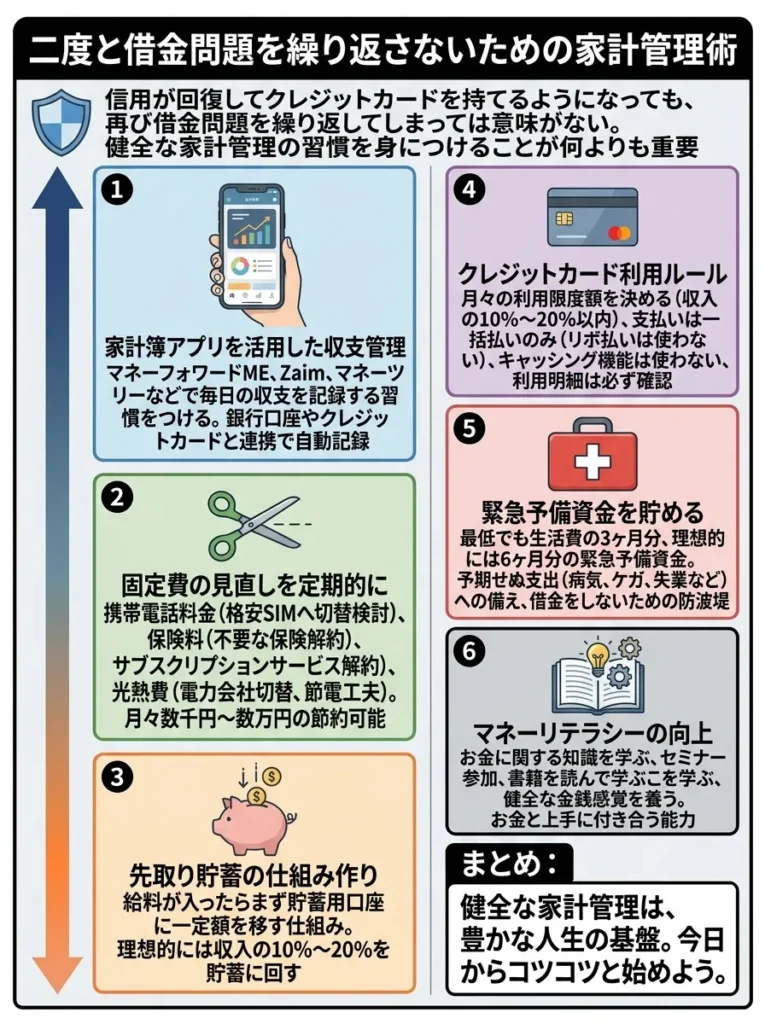 二度と借金問題を繰り返さないための家計管理術