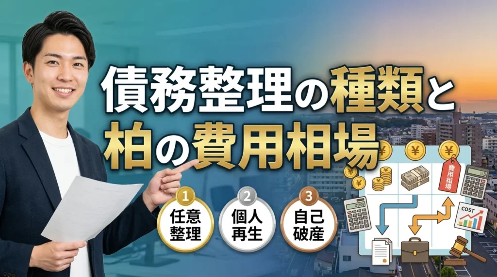 債務整理の種類と柏での費用相場
