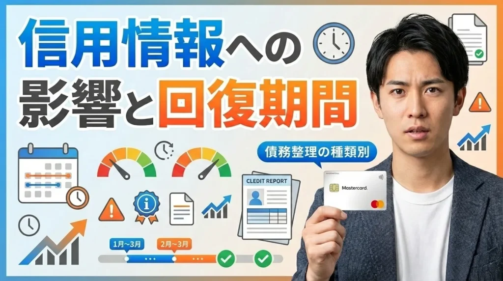 債務整理の種類別にみる信用情報への影響と回復期間