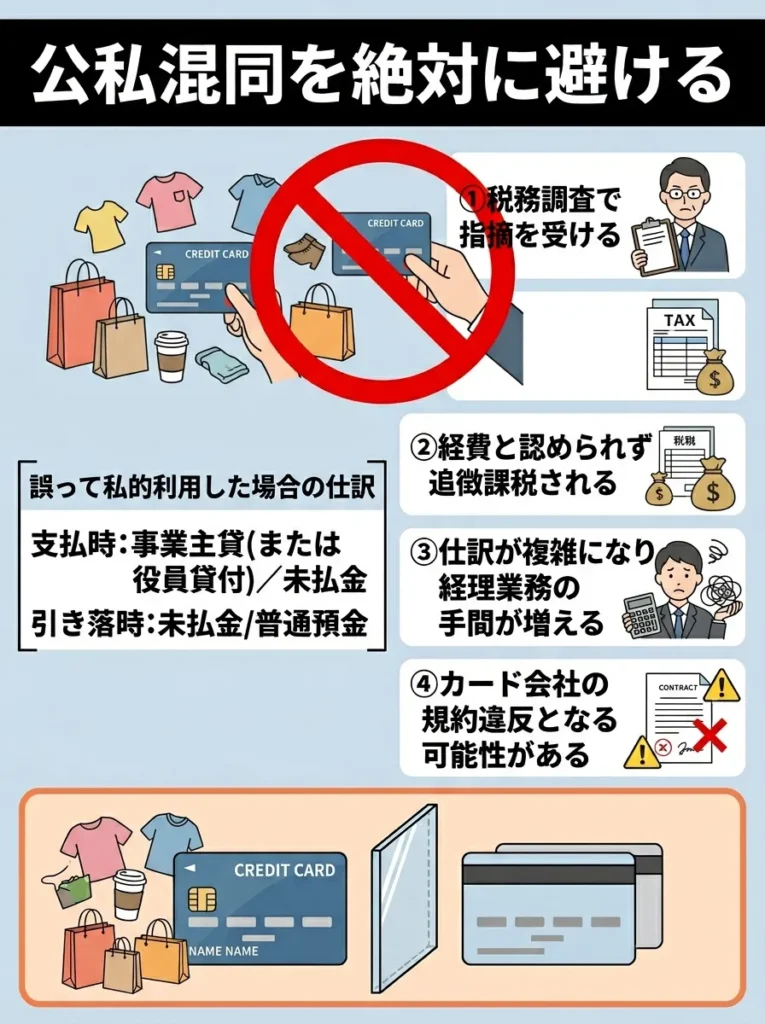 公私混同を絶対に避ける