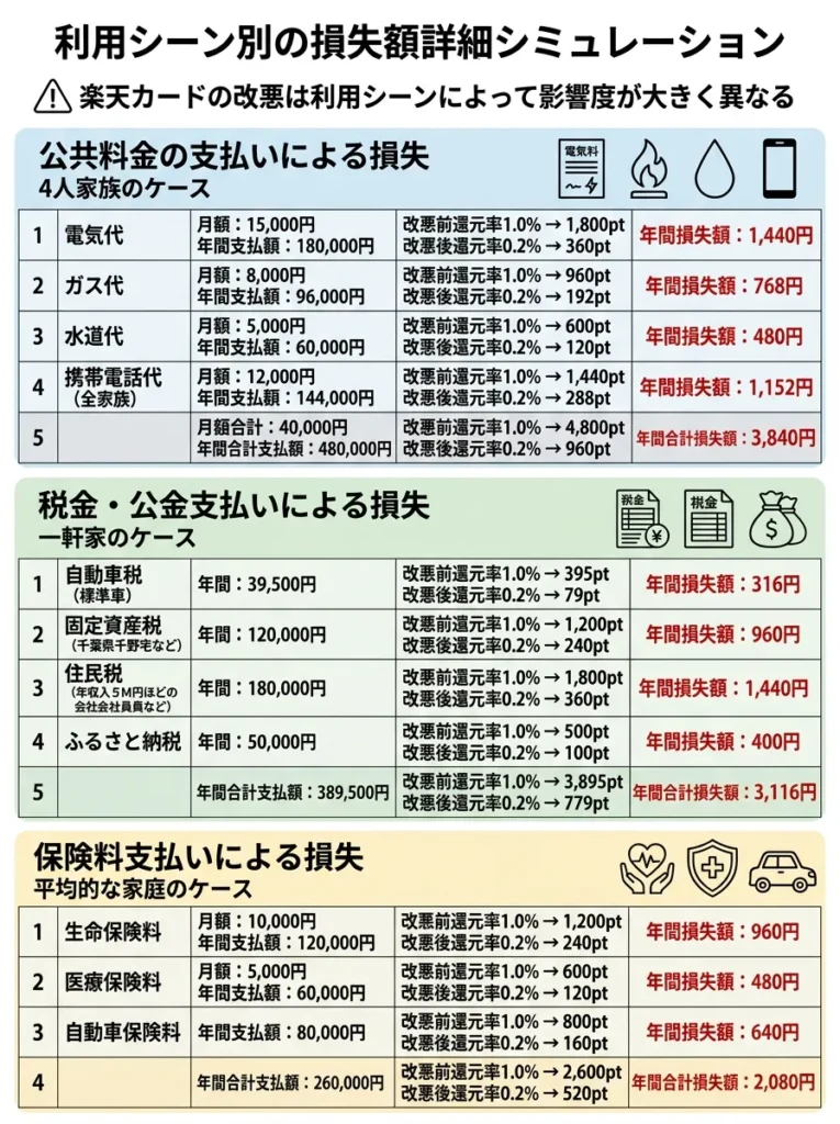 利用シーン別の損失額詳細シミュレーション