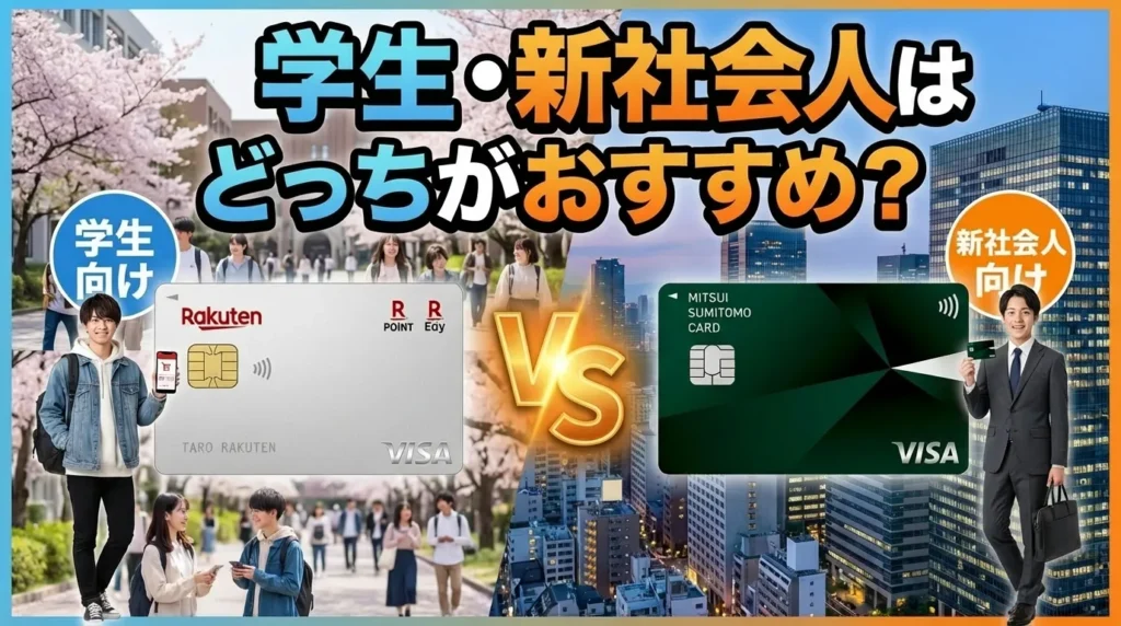 学生や新社会人におすすめのカードはどっち？
