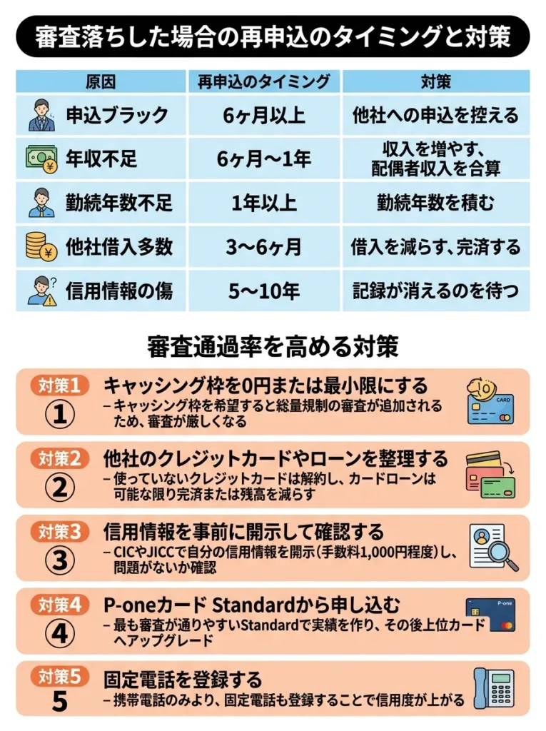 審査落ちした場合の再申込のタイミングと対策