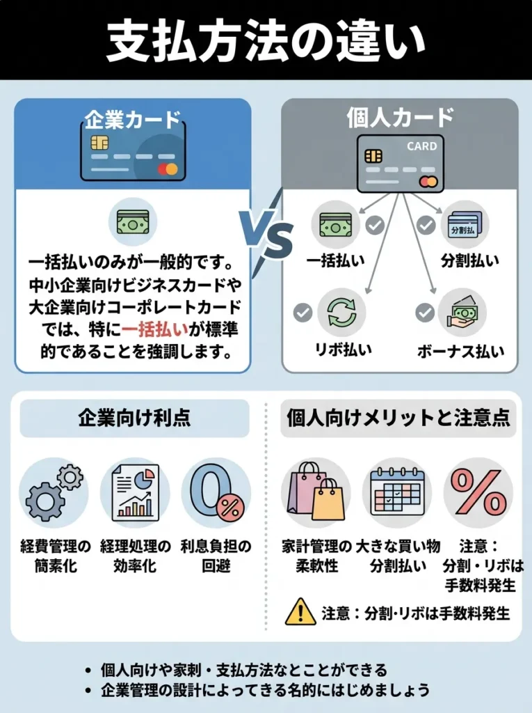 支払方法の違い