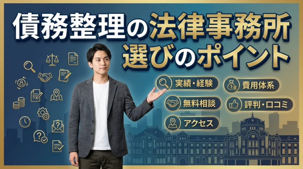 新橋駅周辺で債務整理する際の法律事務所の選び方5つのポイント