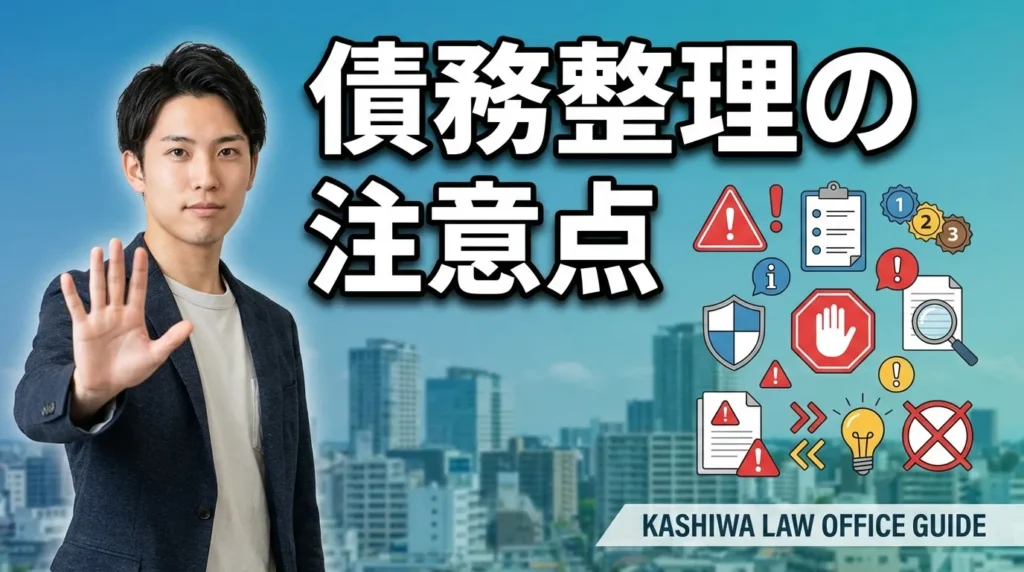 柏市で債務整理を依頼する際の注意点