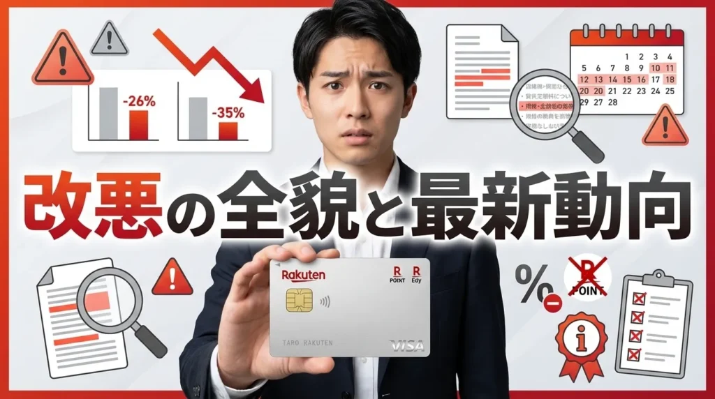 楽天カード改悪の全貌と2026年の最新動向