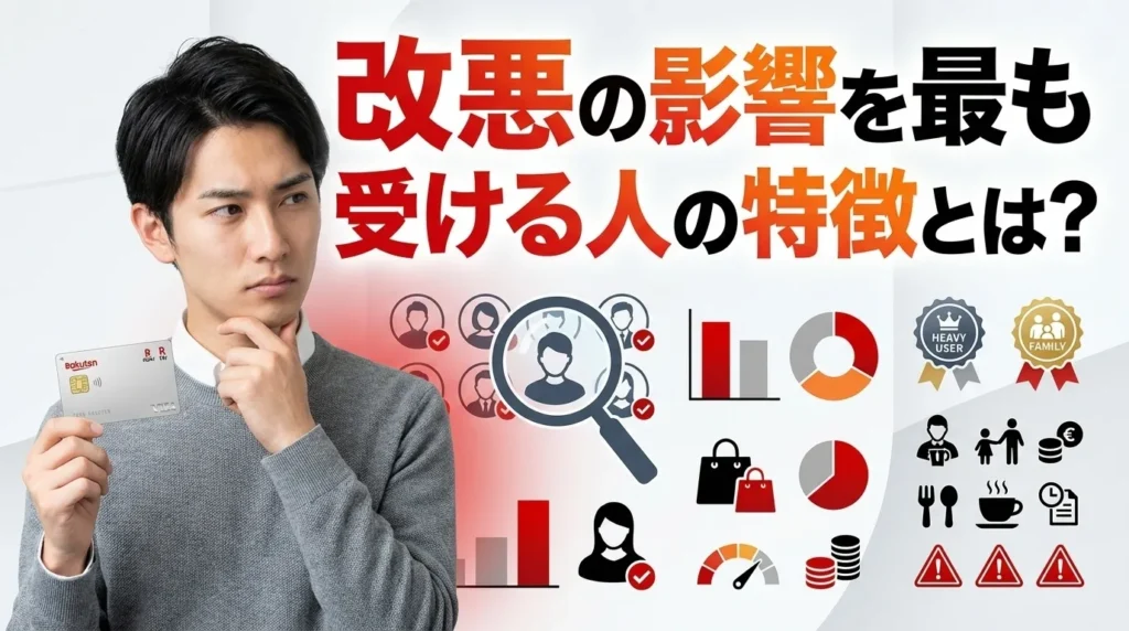 楽天カード改悪の影響を最も受ける人の特徴と対策