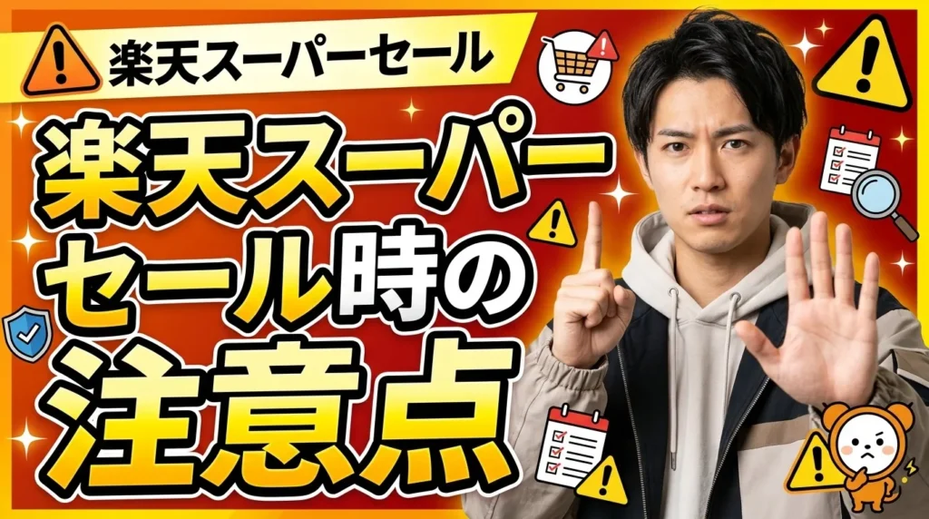 楽天スーパーセール利用時の重要な注意点