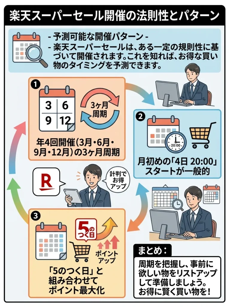 楽天スーパーセール開催の法則性とパターン