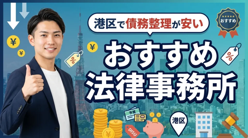 港区で債務整理が安いおすすめ弁護士・司法書士15選【費用比較表付き】